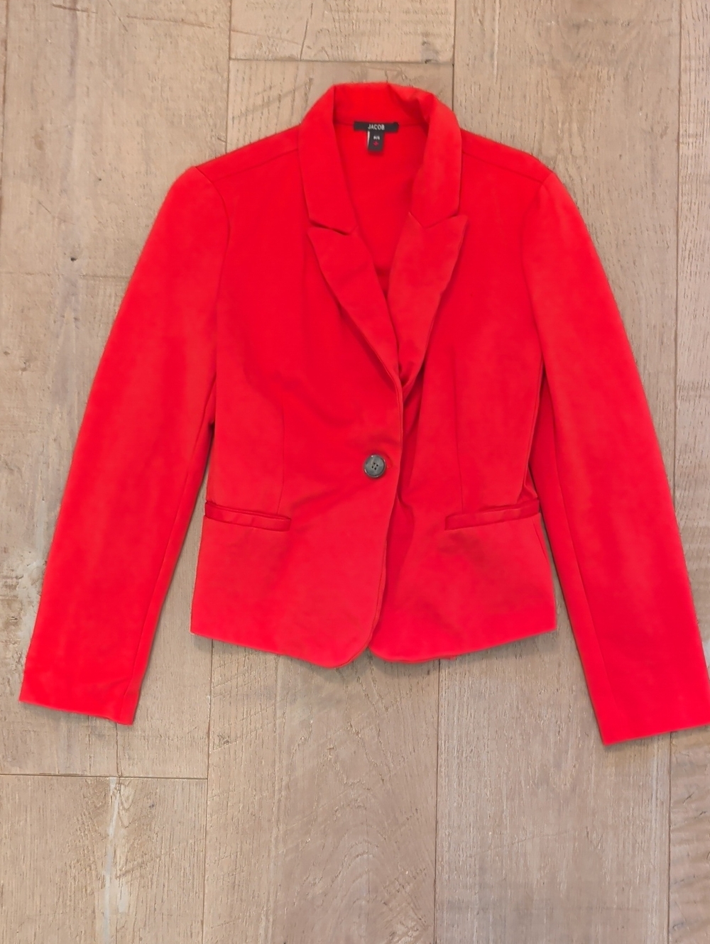 Jacob Red Single Button Stretch Blazer